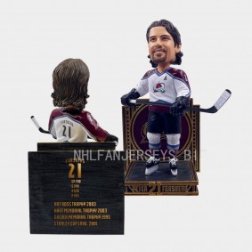 Peter Forsberg Colorado Avalanche Career Retrospective Bobblehead White Collectibles Memorabilia